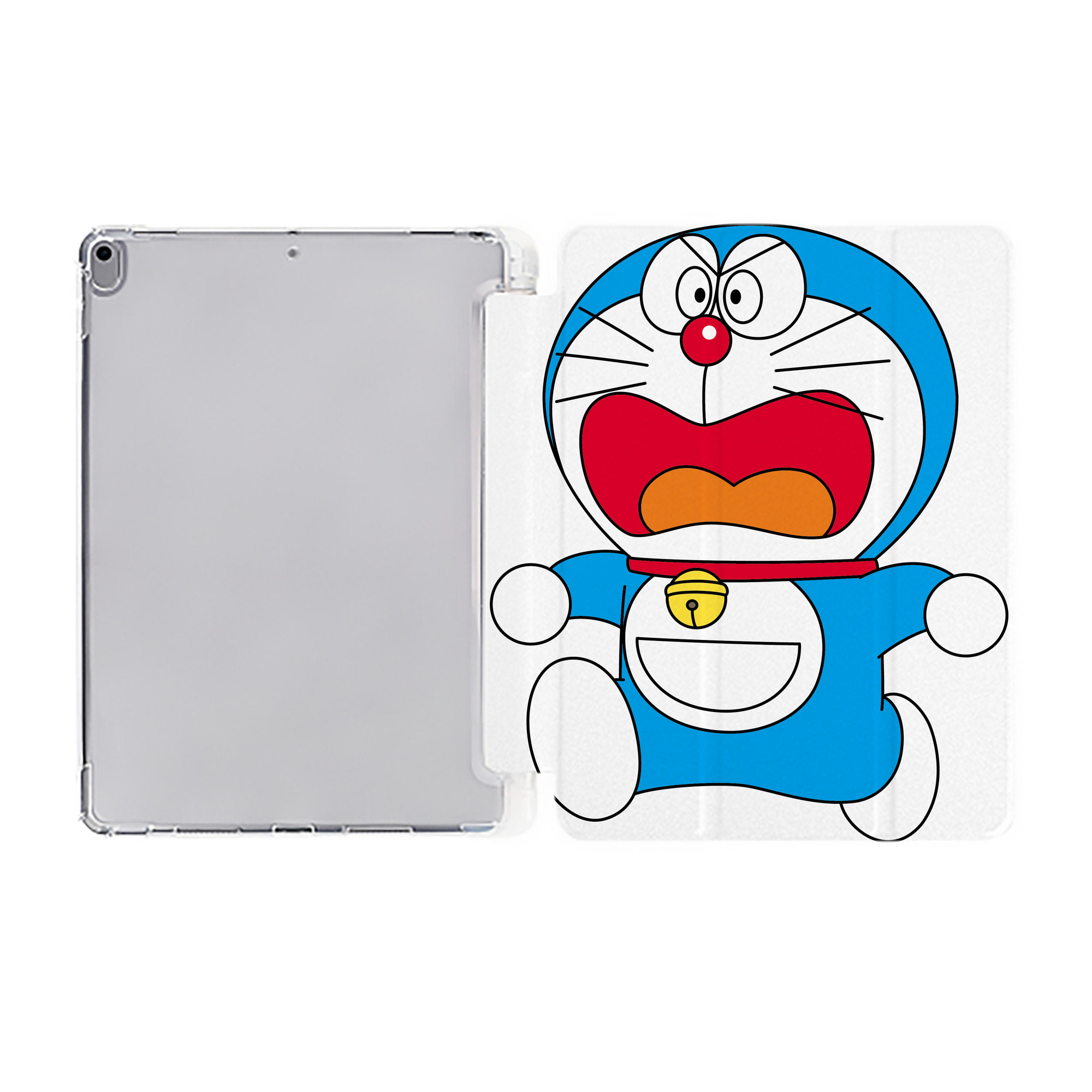 （画像用） ドラえもん Doraemon IPad ケース ペン収納付き 三つ折りスタンド PUレザー×シリコン 対応機種9.5/10.5/10.9インチ